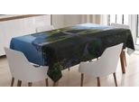 Abakuhaus Tovaglia Glacier National Park, Riflessi Di Abeti Sul Lago, Adatta Per Interni Ed Esterni, Lavabile, Stampa Chiara, Non Sbiadisce, 140 X 170 Cm, Multicolore
