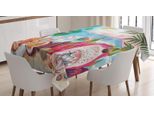 Abakuhaus Tovaglia Tropicale, Scena Estiva Esotica, Adatta Per Interni Ed Esterni, Lavabile, Stampa Chiara, Non Sbiadisce, 140 X 170 Cm, Multicolore