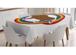 Abakuhaus Tovaglia Finnwal, Cinghiale Maschio In Rainbow, Resistente Allo Sporco Grazie Alla Più Moderna Tecnologia Di Stampa, Lavabile, Colori Chiari, 140 X 170 Cm, Multicolore