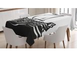 Abakuhaus Tovaglia Odyssey, Nave Greca In Mare, Adatta Per Interni Ed Esterni Lavabile Stampa Colori Chiari Nessuno Sbiadimento, 140 X 170 Cm, Grigio Antracite E Bianco