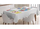 Abakuhaus Tovaglia Per Autismo, Motivi Simbolici Colorati, Facile Da Pulire, Lavabile, Stampa Resistente Al Lavaggio, Non Sbiadisce, Per Esterni, 140 X 170 Cm, Multicolore