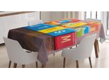 Abakuhaus Tovaglia Per Autismo, Etichetta Pedagogica, Adatta Per Interni Ed Esterni, Lavabile, Stampa Chiara, Non Sbiadisce, 140 X 170 Cm, Multicolore