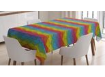 Abakuhaus Tovaglia Astratta, Seigaiha Onde Arcobaleno, Adatta Per Interni Ed Esterni, Lavabile, Stampa Chiara, Non Sbiadisce, 140 X 170 Cm, Multicolore
