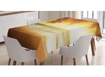 Abakuhaus Tovaglia Paesaggio, Costa E Palme Al Tramonto, Adatta Per Interni Ed Esterni Lavabile Stampa Chiara Nessuno Scolorimento, 140 X 170 Cm, Arancione Bruciato Verde Mare