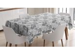 Abakuhaus Tovaglia Tropicale, Motivo Esotico Plantation, Adatta Per Interni Ed Esterni Lavabile Stampa Chiara Nessuno Scolorimento, 140 X 170 Cm, Bianco Grigio Chiaro