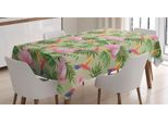 Abakuhaus Tovaglia Botanica, Pale Khaki E Multicolor, Adatta Per Interni Ed Esterni Lavabile Stampa Chiara Nessuno Sbiadimento, 140 X 170 Cm, Hummingbird Flamingo Arte
