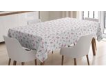 Abakuhaus Tovaglia Con Motivi Fruttati, Tropical Ananas Ciliegie, Adatta Per Interni Ed Esterni Lavabile Stampa Chiara Nessuno Scolorimento, 140 X 170 Cm, Rosa Confetto Verde Menta