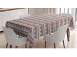 Abakuhaus Tovaglia Etnica, Elefante Geometrico, Adatta Per Interni Ed Esterni Lavabile Stampa Chiara Nessuno Scolorimento, 140 X 170 Cm, Grigio, Rosa, Giallo