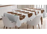 Abakuhaus Tovaglia Con Emoticon Cacca, Emotions, Adatta Per Interni Ed Esterni Lavabile Stampa Chiara Nessuno Scolorimento, 140 X 170 Cm, Cioccolato E Bianco
