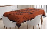 Abakuhaus Tovaglia Con Motivo Zucche, Tema Halloween, Facile Da Pulire, Lavabile, Stampa Resistente Al Lavaggio, Non Sbiadisce, Per Esterni, 140 X 170 Cm, Marrone Cannella Castagna