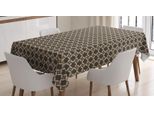 Abakuhaus Tovaglia Astratta, Ispirazione Geometrica Classica, Adatta Per Interni Ed Esterni, Lavabile, Stampa Chiara, Non Sbiadisce, 140 X 170 Cm, Seppia Scura E Marrone Chiaro