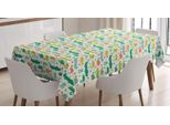 Abakuhaus Tovaglia Con Caricature, Nursery Reptile Amphibian, Adatta Per Interni Ed Esterni Lavabile Stampa Chiara Nessuno Sbiadimento, 140 X 170 Cm, Multicolore
