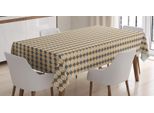 Abakuhaus Tovaglia Astratta, Motivo Geometrico Surreale, Adatta Per Interni Ed Esterni, Lavabile, Stampa Chiara, Non Sbiadisce, 140 X 170 Cm, Grigio Chiaro Arancione