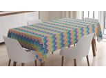 Abakuhaus Tovaglia Astratta, Motivo Chevron Colorato, Adatta Per Interni Ed Esterni, Lavabile, Stampa Chiara, Non Sbiadisce, 140 X 170 Cm, Multicolore