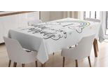 Abakuhaus Tovaglia Con Proverbio, Credo Nei Miracoli Arcobaleno, Adatta Per Interni Ed Esterni Lavabile Stampa Chiara Nessuno Sbiadimento, 140 X 170 Cm, Bianco Multicolore