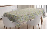 Abakuhaus Tovaglia Floreale, Surreal Funny Flower Strudel, Adatta Per Interni Ed Esterni Lavabile Stampa Chiara Nessuno Scolorimento, 140 X 170 Cm, Pale Lilac Khaki
