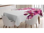 Abakuhaus Tovaglia Floreale, Rami Di Orchidee Femminili, Adatta Per Interni Ed Esterni, Lavabile, Stampa Chiara, Non Sbiadisce, 140 X 170 Cm, Rosa-Rosa Bianco