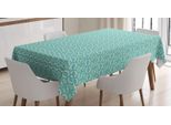 Abakuhaus Tovaglia Astratta, Rombi E Esagoni Tratteggiati, Adatta Per Interni Ed Esterni, Lavabile, Stampa Chiara, Non Sbiadisce, 140 X 170 Cm, Color Crema Seafoam.