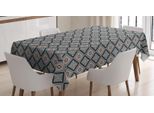 Abakuhaus Tovaglia Astratta, Forme Geometriche Intrecciate, Adatta Per Interni Ed Esterni, Lavabile, Stampa Chiara, Non Sbiadisce, 140 X 170 Cm, Indaco Salmone