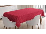 Abakuhaus Tovaglia Astratta, Monotone Horizontal Dots, Adatta Per Interni Ed Esterni Lavabile Stampa Chiara Nessuno Sbiadimento, 140 X 170 Cm, Rosa Scuro E Bianco