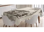 Abakuhaus Tovaglia Happy Camper, Disegno Estivo Van, Adatta Per Interni Ed Esterni Lavabile Stampa Chiara Nessuno Scolorimento, 140 X 170 Cm, Guscio D'uovo E Taupe Scuro