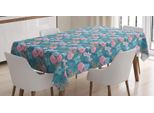 Abakuhaus Tovaglia Floreale, Blooming Victorian Vibes, Adatta Per Interni Ed Esterni Lavabile Stampa Chiara Nessuno Scolorimento, 140 X 170 Cm, Blu Mare Rosa Chiaro