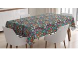 Abakuhaus Tovaglia Astratta, Circular Egg Come Blobs, Adatta Per Interni Ed Esterni Lavabile Stampa Chiara Nessuno Scolorimento, 140 X 170 Cm, Multicolore
