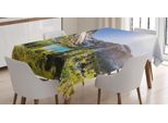 Abakuhaus Tovaglia Parco Nazionale Dei Ghiacciai, Paesaggio Naturale Tranquillo Montana, Resistente Allo Sporco Facile Da Pulire Lavabile Stampa Con Colori Chiari Che Non Sbiadiscono, 140 X 170 Cm, Multicolore