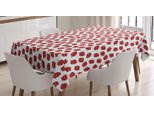 Abakuhaus Tovaglia Con Coccinelle, Coccinelle A Pois, Adatta Per Interni Ed Esterni, Lavabile, Stampa Chiara, Non Sbiadisce, 140 X 170 Cm, Vermiglio E Bianco