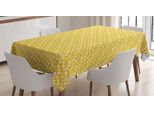 Abakuhaus Tovaglia Floreale, Fiori Disegnati A Mano In Fiore, Adatta Per Interni Ed Esterni, Lavabile, Stampa Chiara, Non Sbiadisce, 140 X 170 Cm, Giallo Senape Terra