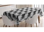 Abakuhaus Tovaglia Tropicale, Monochrome Simplistic Palm, Adatta Per Interni Ed Esterni Lavabile Stampa Chiara Nessuno Scolorimento, 140 X 170 Cm, Grigio Antracite
