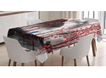 Abakuhaus Tovaglia Cinese, Mystic Nuvoloso Notturno, Adatta Per Interni Ed Esterni Lavabile Stampa Chiara Nessuno Sbiadimento, 140 X 170 Cm, Vermiglio Grigio Scuro