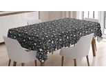 Abakuhaus Tovaglia Con Cuori, Biciclette E Cuori, Adatta Per Interni Ed Esterni Lavabile Stampa Chiara Nessuno Sbiadimento, 140 X 170 Cm, Grigio Scuro E Bianco
