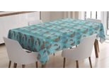 Abakuhaus Tovaglia Bohemien, Piumaggio, Adatta Per Interni Ed Esterni Lavabile Stampa Chiara Nessuno Scolorimento, 140 X 170 Cm, Seafoam Multicolor