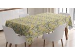 Abakuhaus Tovaglia A Fiori, Fiori Giallo Vendemmia, Adatta Per Interni Ed Esterni, Lavabile, Stampa Chiara, Non Sbiadisce, 140 X 170 Cm, Grigio, Giallo E Marrone Ardesia