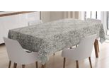 Abakuhaus Tovaglia Floreale, Fiori Astratti Monocromatici, Adatta Per Interni Ed Esterni, Lavabile, Stampa Chiara, Non Sbiadisce, 140 X 170 Cm, Color Seppia Scuro Eggshell
