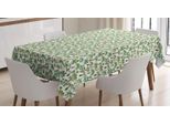 Abakuhaus Tovaglia Tropicale, Piante E Alberi Esotici, Adatta Per Interni Ed Esterni Lavabile Stampa Chiara Nessuno Scolorimento, 140 X 170 Cm, Bianco Verde Giada