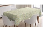 Abakuhaus Tovaglia Floreale, Acquerello Piccoli Fiori, Adatta Per Interni Ed Esterni, Lavabile, Stampa Chiara, Non Sbiadisce, 140 X 170 Cm, Verde Oliva Chiaro Beige