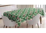 Abakuhaus Tovaglia Flamingo, Uccello Tropicale Estivo Palma, Adatta Per Interni Ed Esterni Lavabile Stampa Chiara Nessuno Scolorimento, 140 X 170 Cm, Rosa Smeraldo