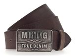 Mustang Pelle Cintura Classic Leather Belt W85 Dark Brown Marrone