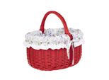 Cesto Della Spesa In Vimini Rosso / Cesto Regalo 42X34 H23/36