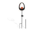 Lampada Solare Per Esterni - Scultura Di Luce (Ovale) Fiamma Led - Luce Solare Resistente Alle Intemperie Decorazione Del Giardino - Lampada In Metallo Luce Del Sentiero