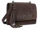Replay Pelle Borsa A Tracolla Crossbody Bag Dk Brown Wood Marrone Scuro
