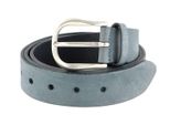 Vanzetti Pelle Cintura Genuine Beauty 35Mm Full Leather Belt W110 Petrol Green Grigio Cadetto
