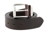 Mustang Pelle Cintura Leather Belt 40Mm W125 Darkbrown Marrone Scuro