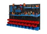 33 Scatole Impilabili Scaffale A Muro Plastica 115,8 X 78 Cm Porta Attrezzi Officina Garage Sistema Di Archiviazione Aperto Frontale Scatole Di Stoccaggio Scivolo