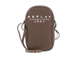 Replay Borsa Per Cellulare Smartphonebag Dirty Pale Beige Marrone Chiaro