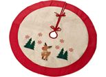 Gonna Per Albero Di Natale - Tappeto Per Albero Di Natale - Coperta Per Albero - Renna - 90 X 90 Cm
