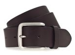 Mustang Pelle Cintura Leather Belt 40Mm W120 Dark Brown Marrone Scuro