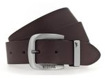 Mustang Pelle Cintura Leather Belt W90 Darkbrown Marrone Scuro
